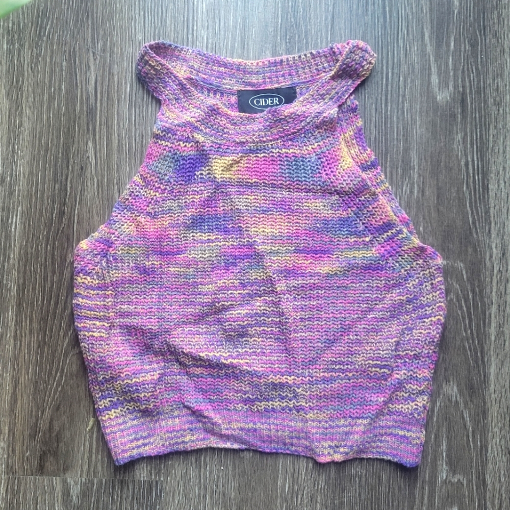 Cider Knit Cropped Tank Top